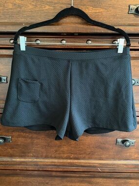 Seea Black Textured Swim Shorts with Pocket